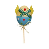 1PCS Funny Chick Design Plastic Coloring Painted Easter Eggs With Sticks Kids Gifts Toys For Christmas Easter Home Party Favors