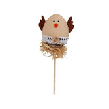 1PCS Funny Chick Design Plastic Coloring Painted Easter Eggs With Sticks Kids Gifts Toys For Christmas Easter Home Party Favors